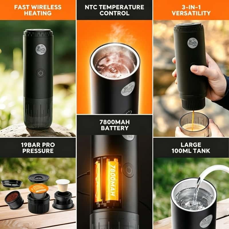 Self-Heating Portable Espresso Machine - Image 9
